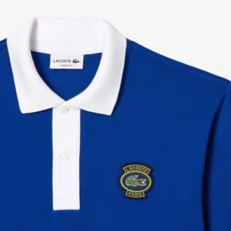 L.12.12-polo met badge voor heren, klassieke pasvorm