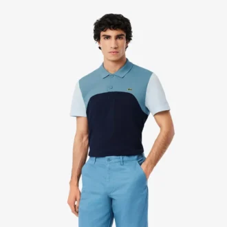 L.12.12-polo met kleurblokken voor heren, regular fit