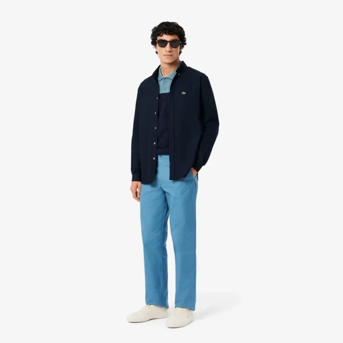 L.12.12-polo met kleurblokken voor heren, regular fit