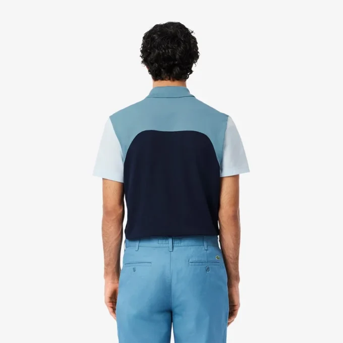 L.12.12-polo met kleurblokken voor heren, regular fit