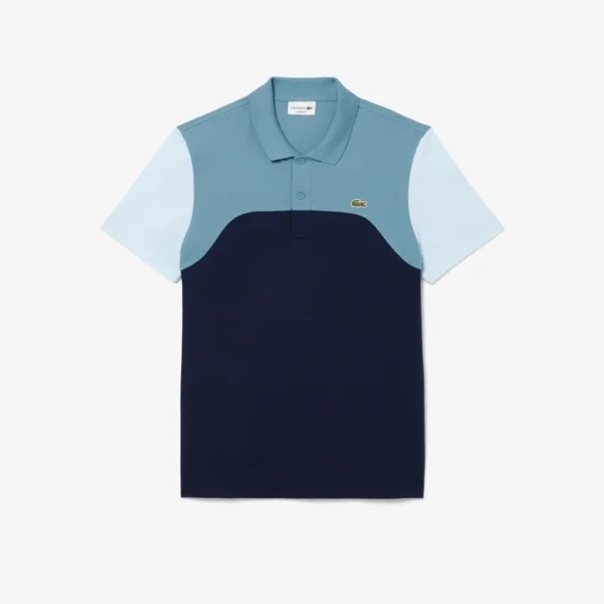 L.12.12-polo met kleurblokken voor heren, regular fit