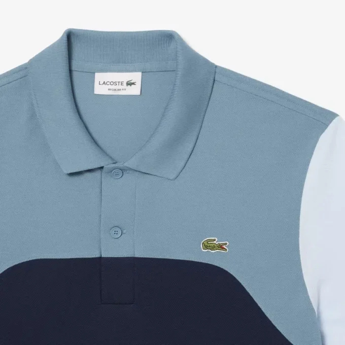 L.12.12-polo met kleurblokken voor heren, regular fit