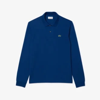 L.12.12-Polo met lange mouwen en klassieke pasvorm voor heren
