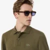 L.12.12-Polo met lange mouwen en klassieke pasvorm voor heren