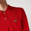 L.12.12-Polo met lange mouwen en klassieke pasvorm voor heren
