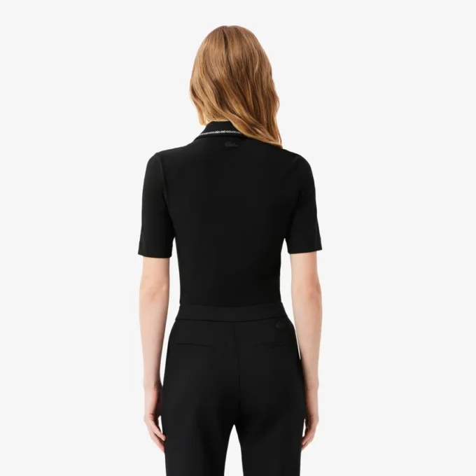 L.12.12 Slim Fit Diamanta Pop-polo voor dames