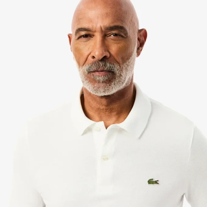 L.12.12 slim fit herenpolo met lange mouwen