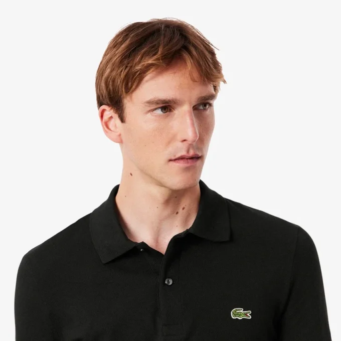 L.12.12 slim fit herenpolo met lange mouwen