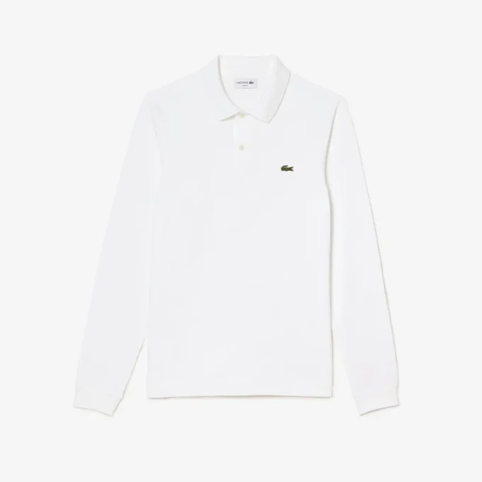 L.12.12 slim fit herenpolo met lange mouwen