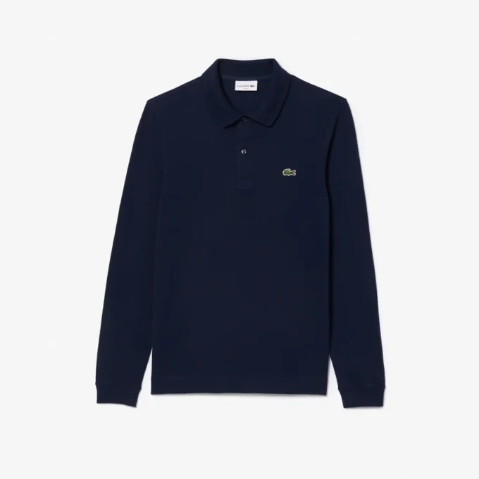 L.12.12 slim fit herenpolo met lange mouwen