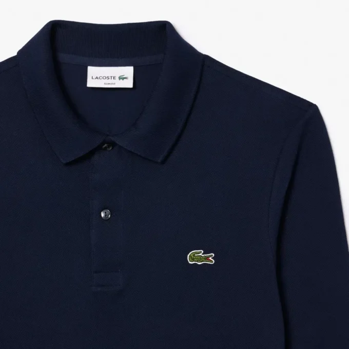 L.12.12 slim fit herenpolo met lange mouwen