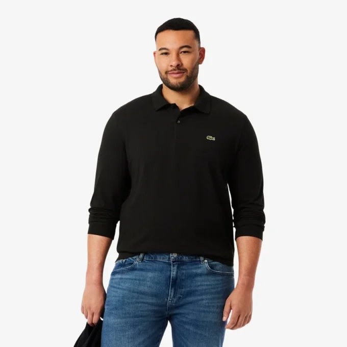 L.12.12 slim fit herenpolo met lange mouwen