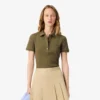 L.12.D Slim Fit stretch mini-polo voor dames