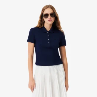 L.12.D Slim Fit stretch mini-polo voor dames
