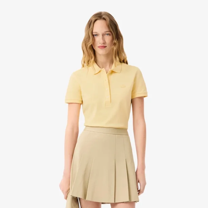 L.12.D Slim Fit stretch mini-polo voor dames