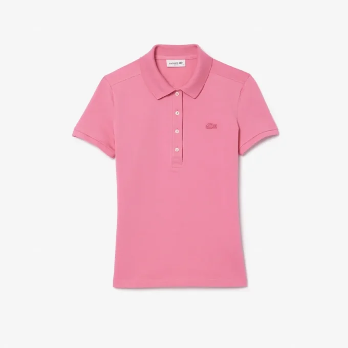L.12.D Slim Fit stretch mini-polo voor dames