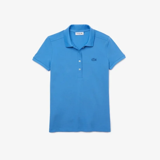 L.12.D Slim Fit stretch mini-polo voor dames