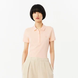 L.12.D Slim Fit stretch mini-polo voor dames