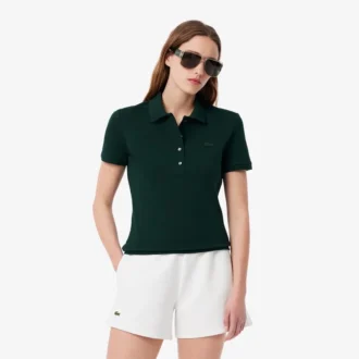 L.12.D Slim Fit stretch mini-polo voor dames
