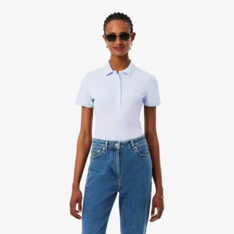 L.12.D Slim Fit stretch mini-polo voor dames