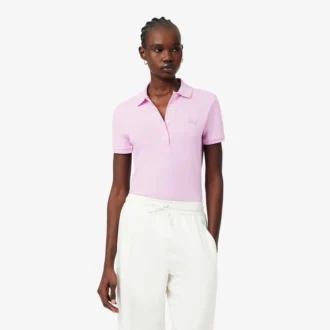 L.12.D Slim Fit stretch mini-polo voor dames