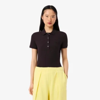 L.12.D Slim Fit stretch mini-polo voor dames