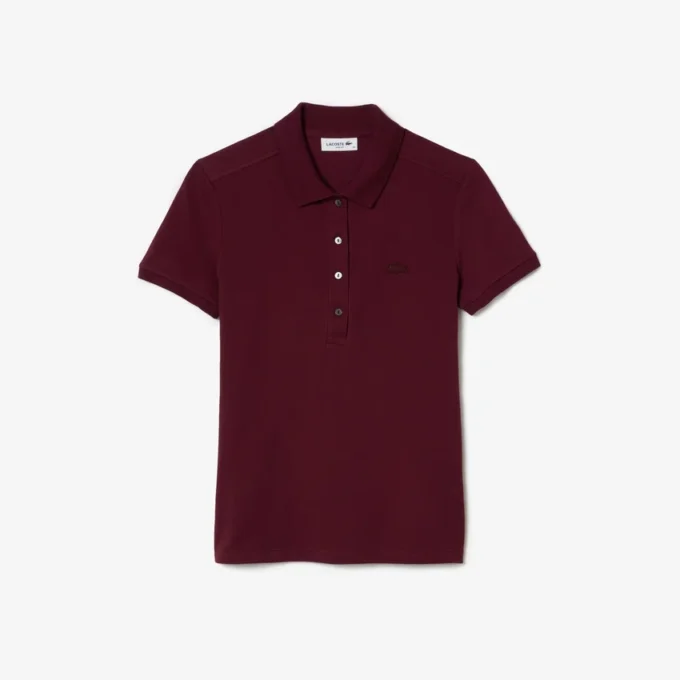 L.12.D Slim Fit stretch mini-polo voor dames