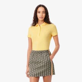 L.12.D Slim Fit stretch mini-polo voor dames