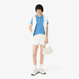 L.12.D Slim Fit stretch mini-polo voor dames