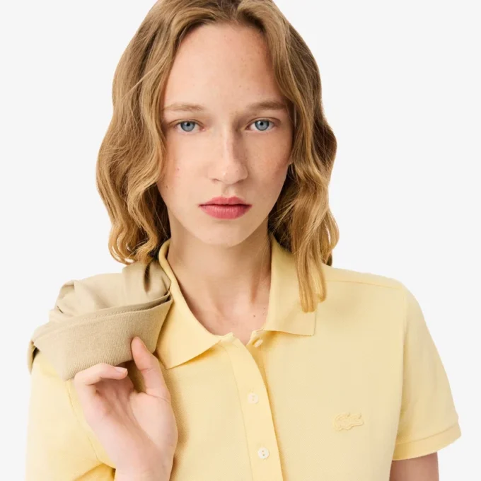 L.12.D Slim Fit stretch mini-polo voor dames