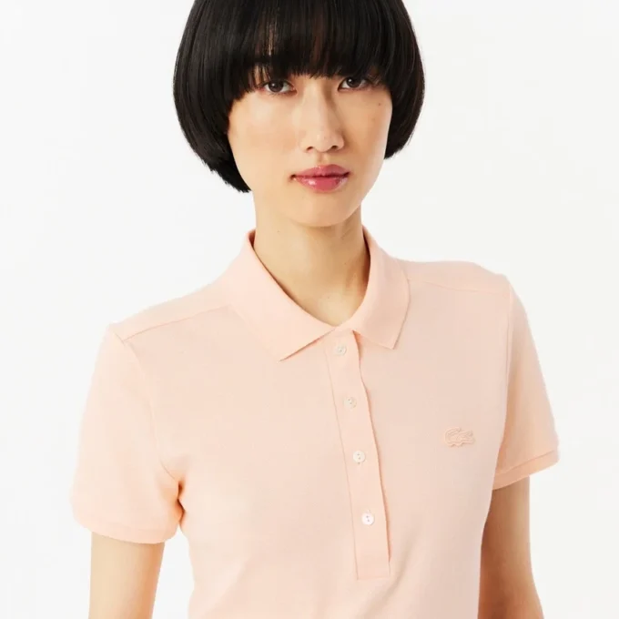 L.12.D Slim Fit stretch mini-polo voor dames