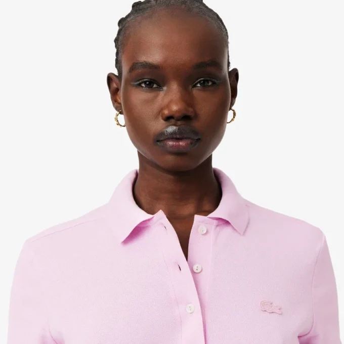 L.12.D Slim Fit stretch mini-polo voor dames