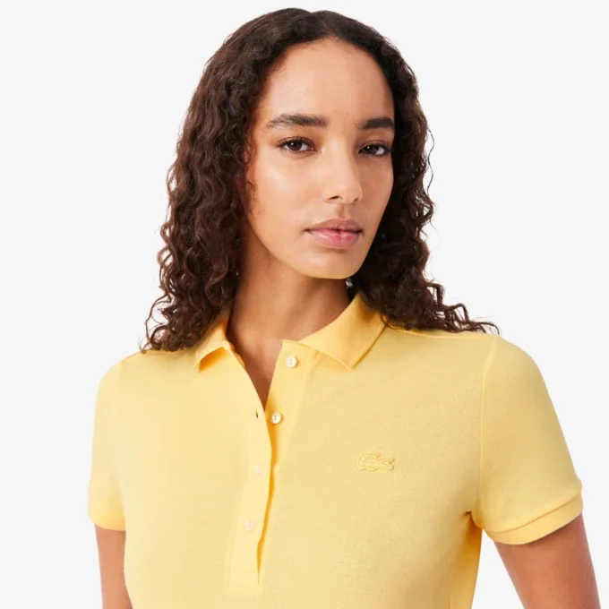 L.12.D Slim Fit stretch mini-polo voor dames