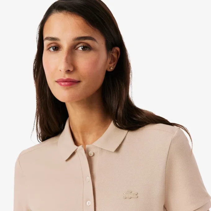 L.12.D Slim Fit stretch mini-polo voor dames