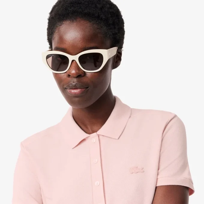 L.12.D Slim Fit stretch mini-polo voor dames