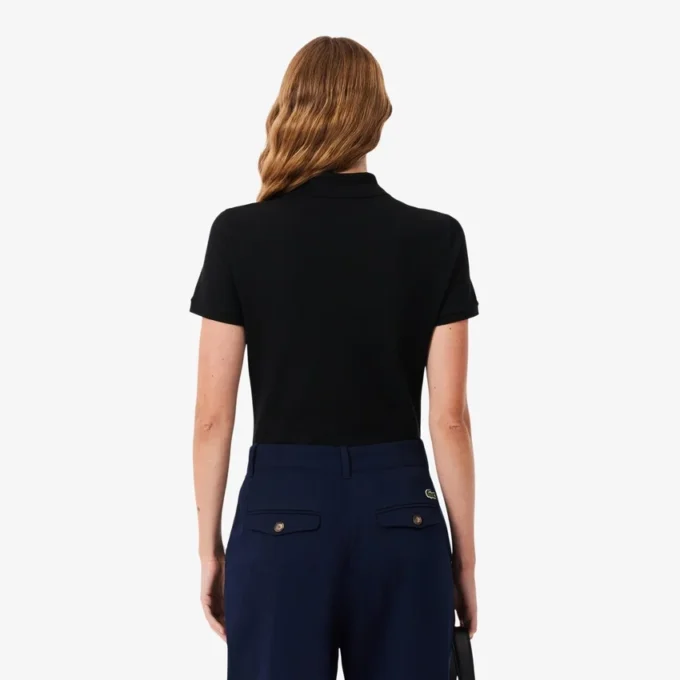 L.12.D Slim Fit stretch mini-polo voor dames
