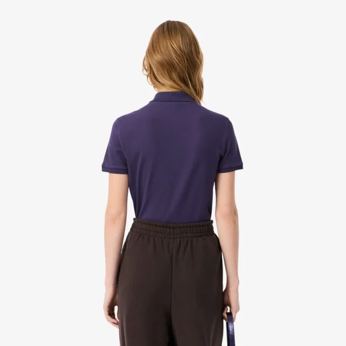 L.12.D Slim Fit stretch mini-polo voor dames