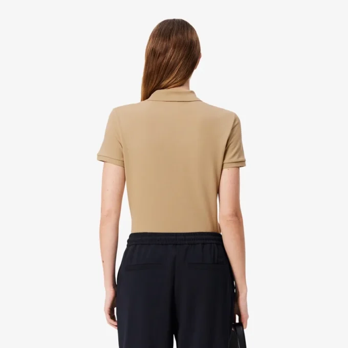 L.12.D Slim Fit stretch mini-polo voor dames