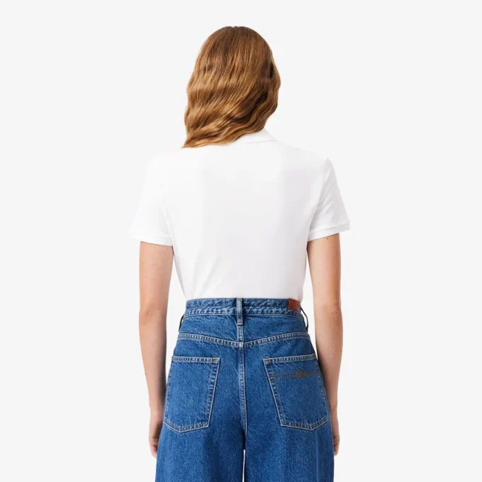 L.12.D Slim Fit stretch mini-polo voor dames