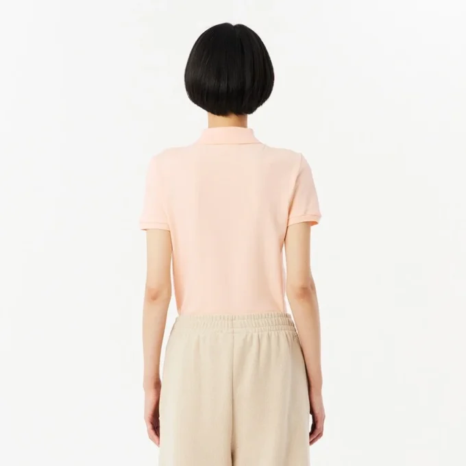 L.12.D Slim Fit stretch mini-polo voor dames