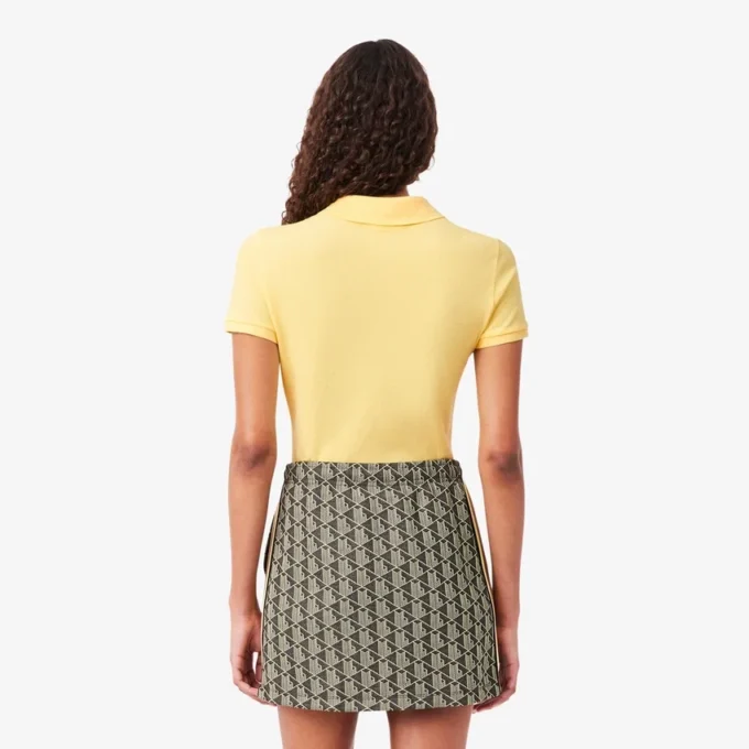 L.12.D Slim Fit stretch mini-polo voor dames