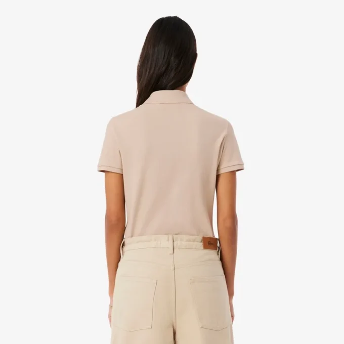 L.12.D Slim Fit stretch mini-polo voor dames
