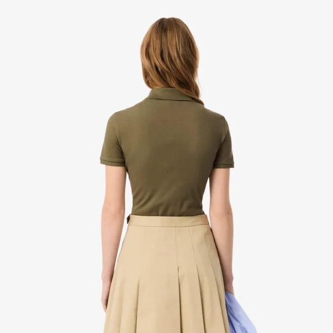 L.12.D Slim Fit stretch mini-polo voor dames