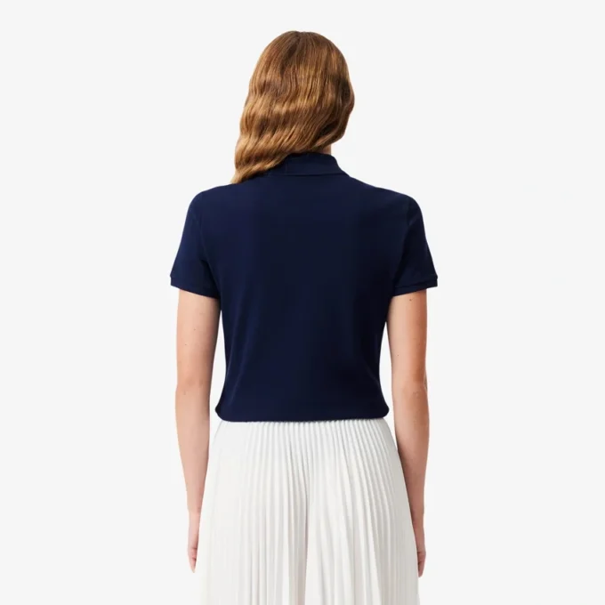 L.12.D Slim Fit stretch mini-polo voor dames