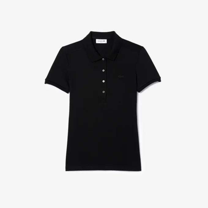 L.12.D Slim Fit stretch mini-polo voor dames