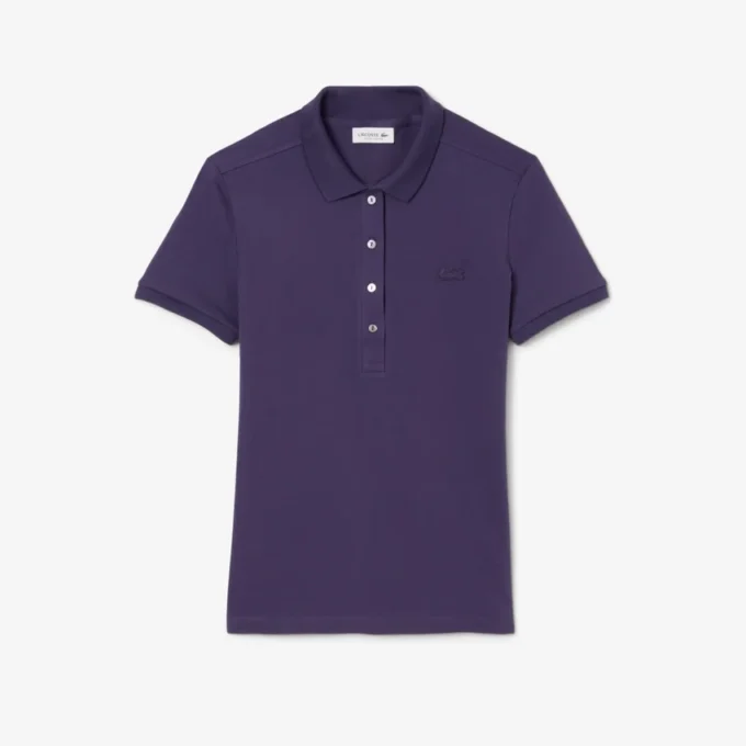 L.12.D Slim Fit stretch mini-polo voor dames