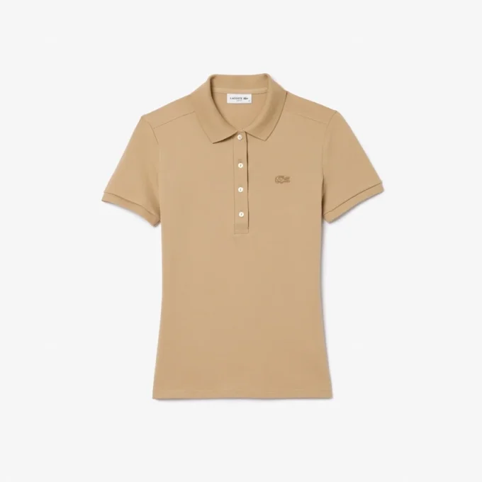 L.12.D Slim Fit stretch mini-polo voor dames