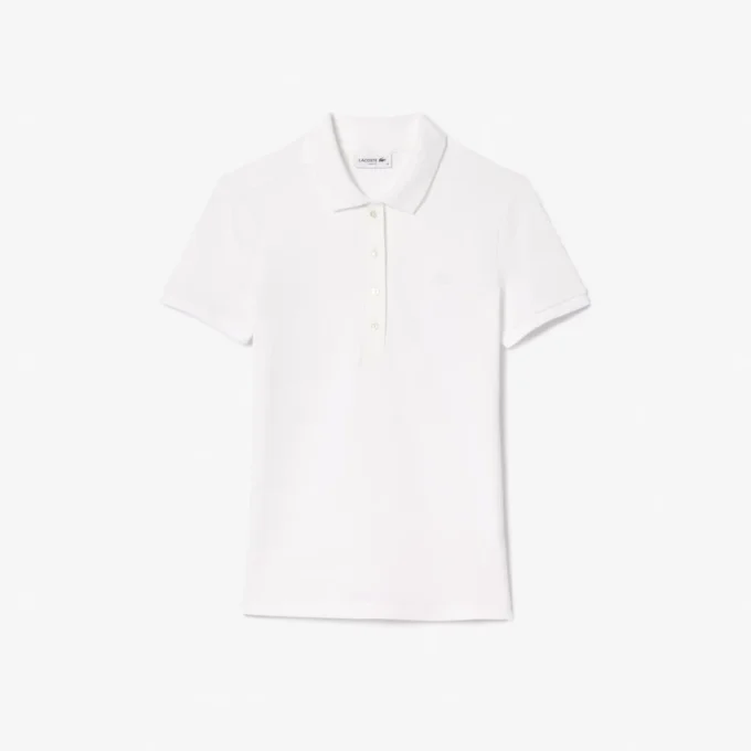 L.12.D Slim Fit stretch mini-polo voor dames