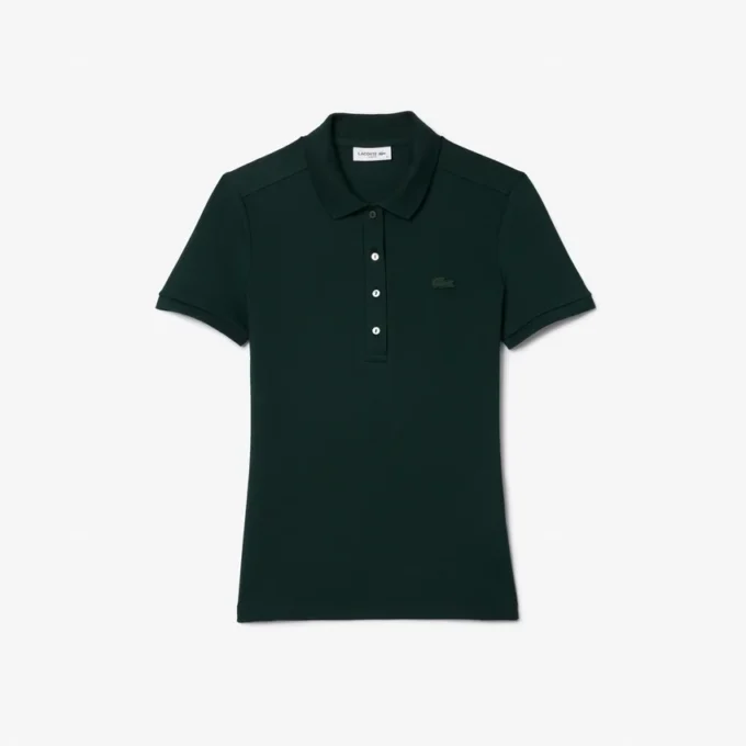 L.12.D Slim Fit stretch mini-polo voor dames