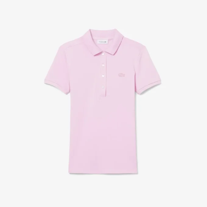 L.12.D Slim Fit stretch mini-polo voor dames